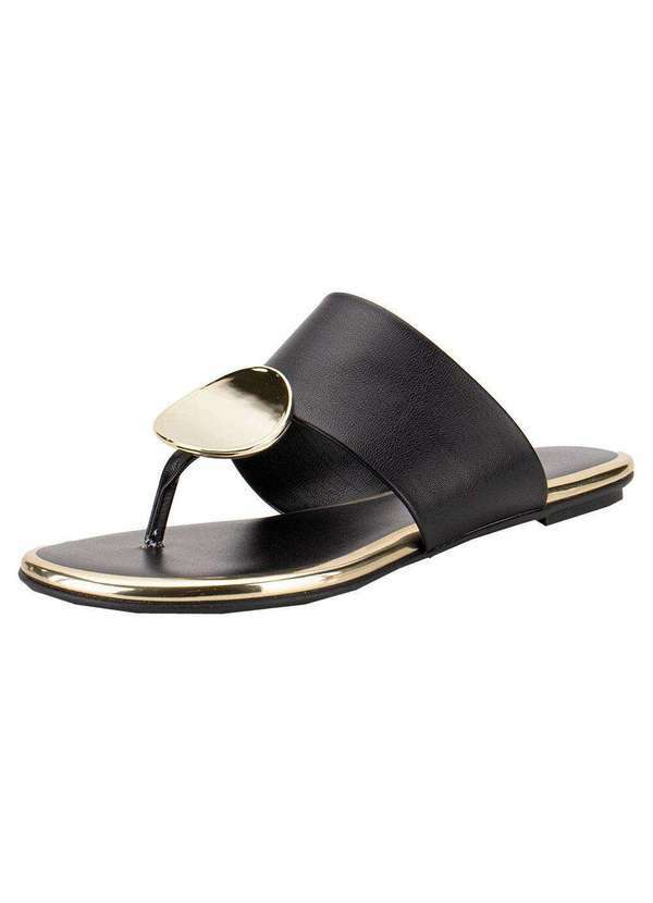 Beira Rio - Tamanco Feminino Flat Beira Rio 8367657 - Preto