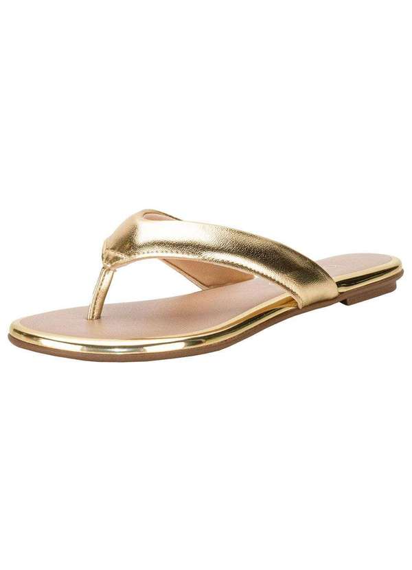 Beira Rio - Tamanco Feminino Flat Beira Rio 8367659 - Ouro