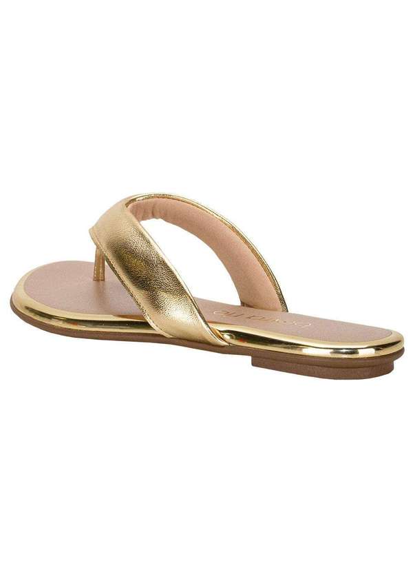 Beira Rio - Tamanco Feminino Flat Beira Rio 8367659 - Ouro 3