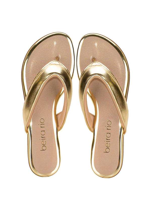 Beira Rio - Tamanco Feminino Flat Beira Rio 8367659 - Ouro 5