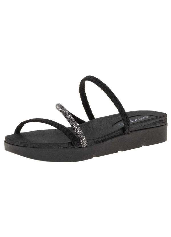 Beira Rio - Tamanco Feminino Flat Beira Rio - 8387533 - Preto