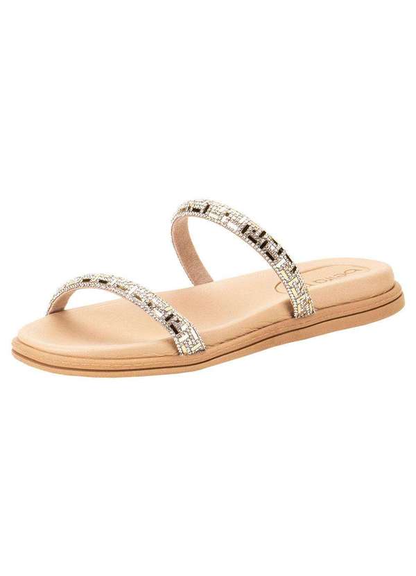 Beira Rio - Tamanco Feminino Flat Beira Rio 8488105 - Ouro