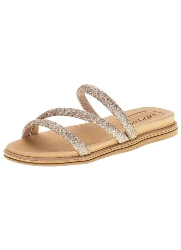 Beira Rio - Tamanco Feminino Flat Beira Rio 8488108 - Ouro