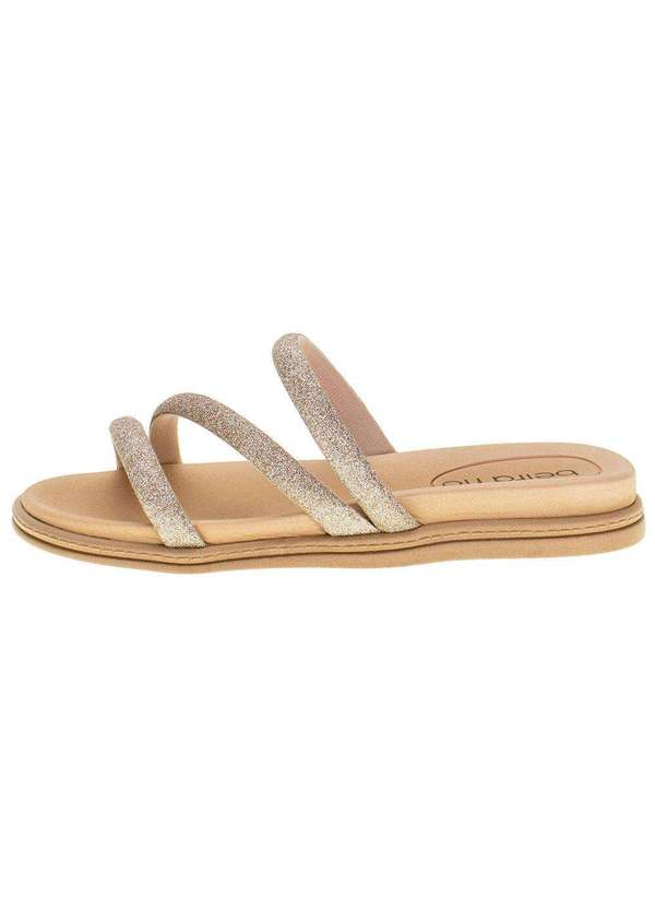 Beira Rio - Tamanco Feminino Flat Beira Rio 8488108 - Ouro 2