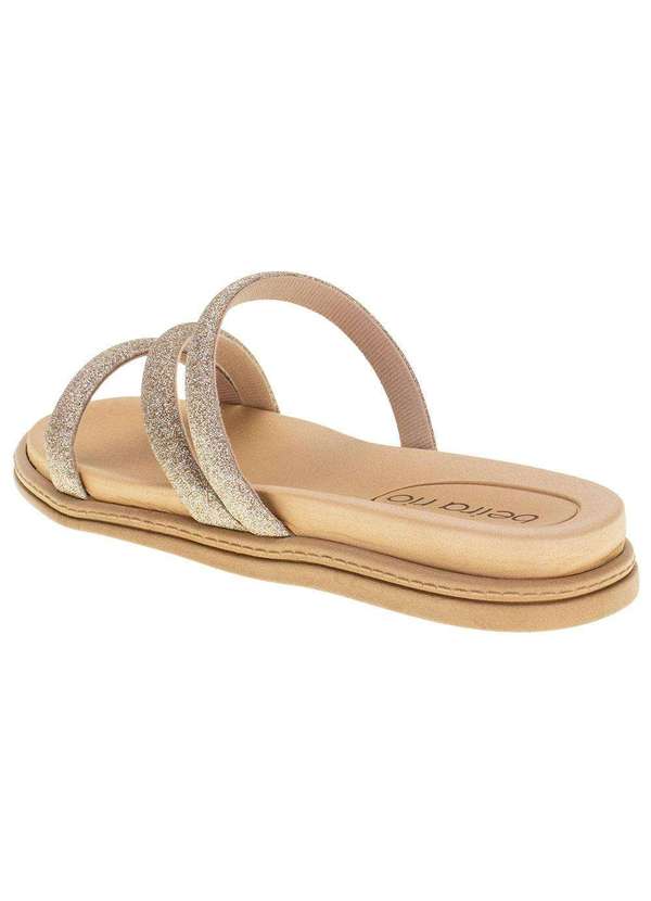 Beira Rio - Tamanco Feminino Flat Beira Rio 8488108 - Ouro 3