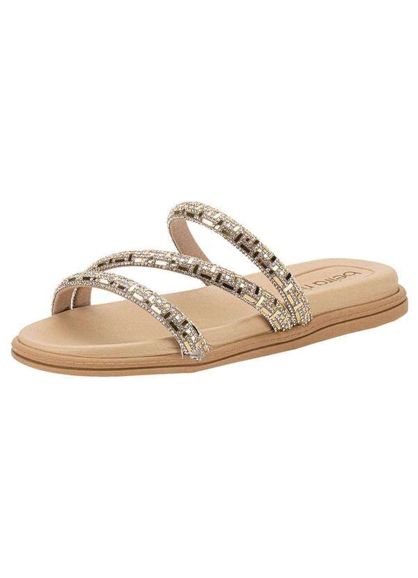 Beira Rio - Tamanco Feminino Flat Beira Rio 8488108 - Ouro
