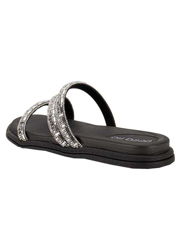 Beira Rio - Tamanco Feminino Flat Beira Rio 8488108 - Preto/Cinza 3