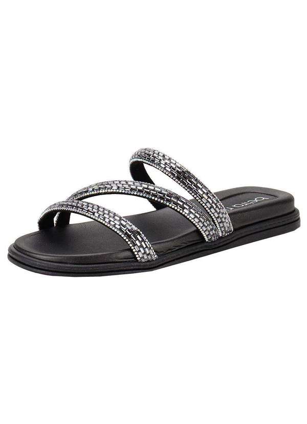 Beira Rio - Tamanco Feminino Flat Beira Rio 8488108 - Preto/Cinza