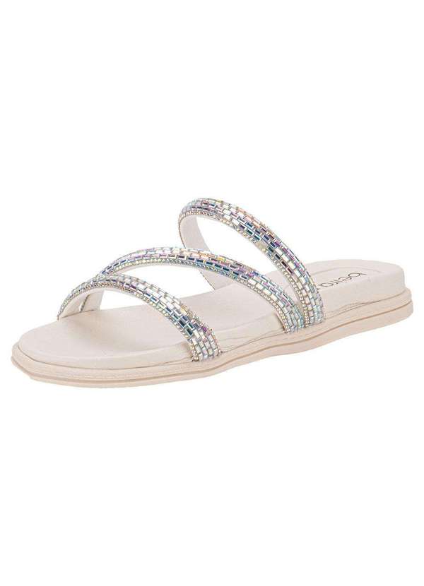 Beira Rio - Tamanco Feminino Flat Beira Rio 8488108 - Marfim