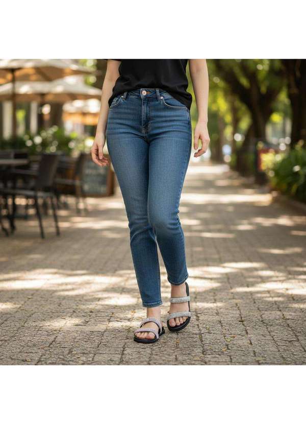 Beira Rio - Tamanco Feminino Flat Beira Rio 8488122 Preto/Prata 2