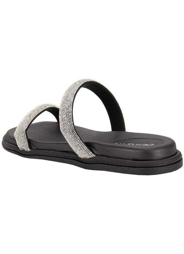 Beira Rio - Tamanco Feminino Flat Beira Rio 8488122 Preto/Prata 3