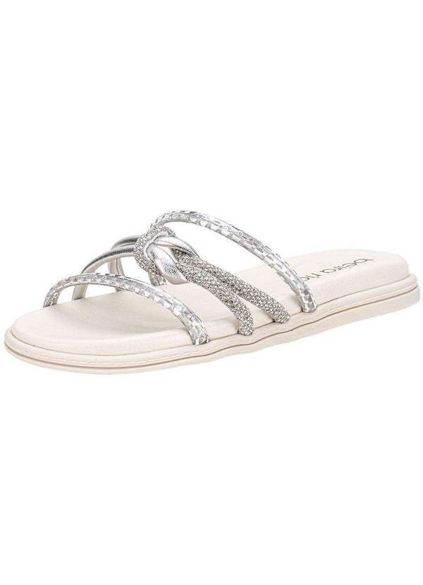 Beira Rio - Tamanco Feminino Flat Beira Rio 8488123 Prata 1