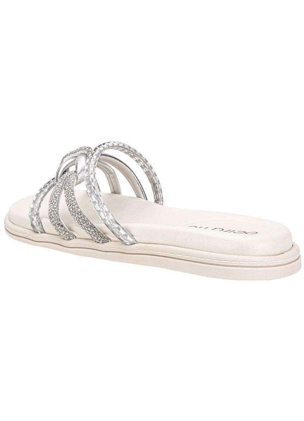 Beira Rio - Tamanco Feminino Flat Beira Rio 8488123 Prata 3