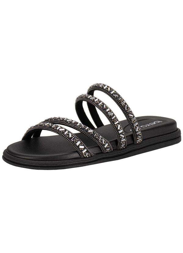 Beira Rio - Tamanco Feminino Flat Beira Rio 8488125 Preto