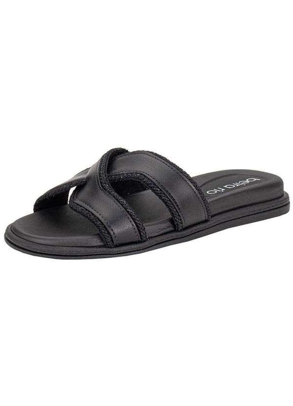 Beira Rio - Tamanco Feminino Flat Beira Rio 8488127 Preto