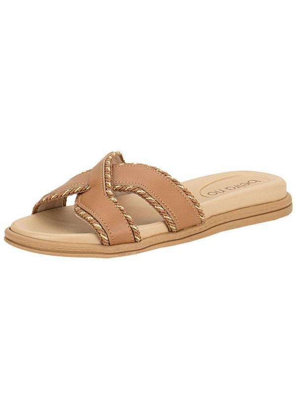 Beira Rio - Tamanco Feminino Flat Beira Rio 8488127 Caramelo