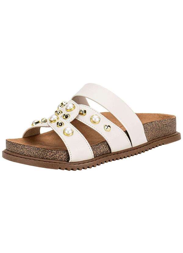 Beira Rio - Tamanco Feminino Flat Beira Rio 8523129 Marfim