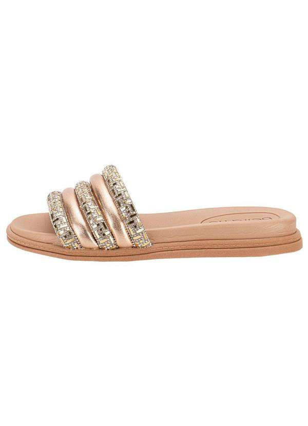 Beira Rio - Tamanco Feminino Flat Beira Rio 8528103 - Bronze 2