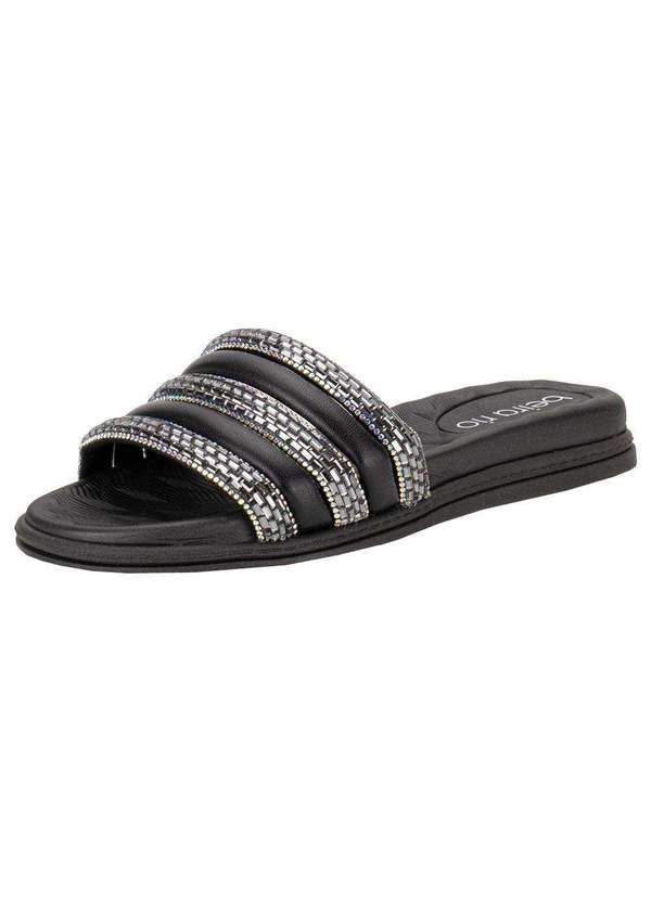 Beira Rio - Tamanco Feminino Flat Beira Rio 8528103 - Preto