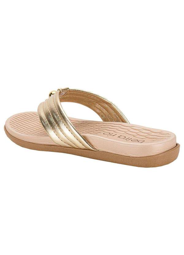 Beira Rio - Tamanco Feminino Flat Beira Rio 8544102 - Ouro 3