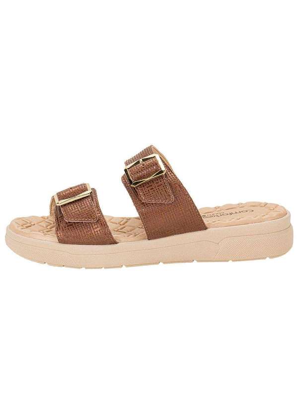 Comfortflex - Tamanco Feminino Flat Comfortflex 2444322 - Café 2
