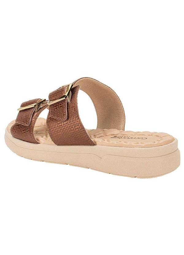 Comfortflex - Tamanco Feminino Flat Comfortflex 2444322 - Café 3