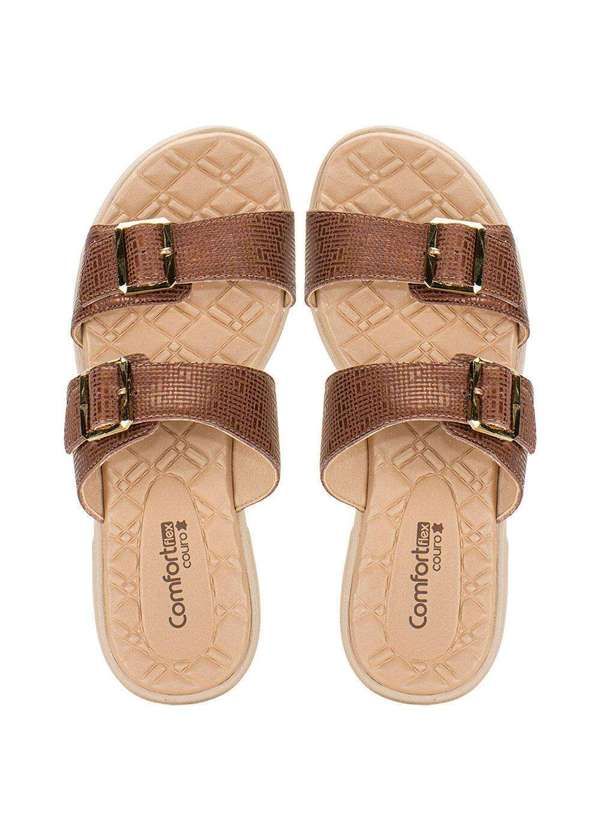 Comfortflex - Tamanco Feminino Flat Comfortflex 2444322 - Café 5