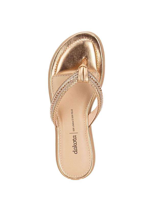 Dakota - Tamanco Feminino Flat Dakota Y8902 - Ouro/Rosado 5