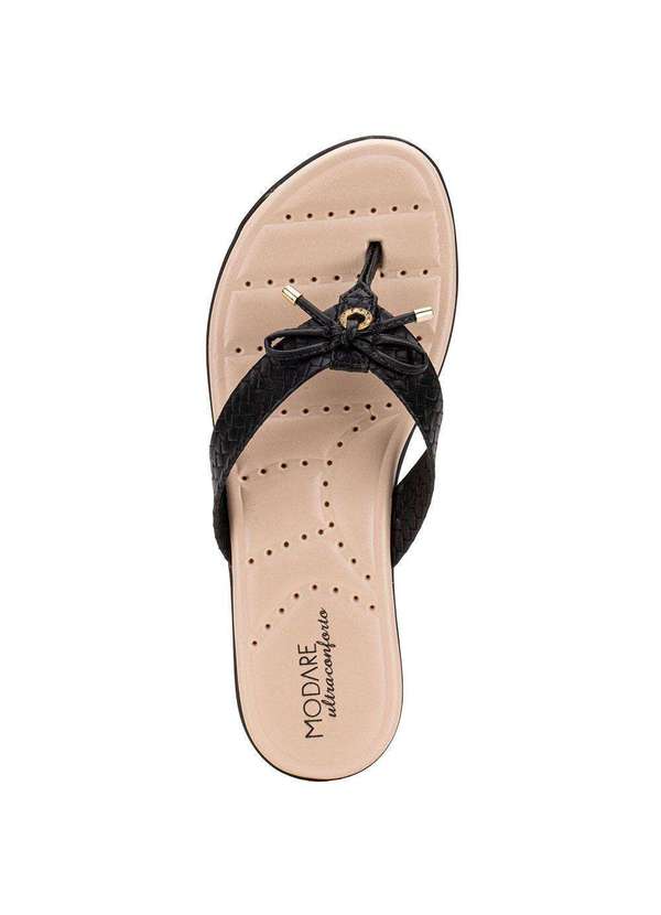 Modare - Tamanco Feminino Flat Modare 7053138 Preto/Bege 5