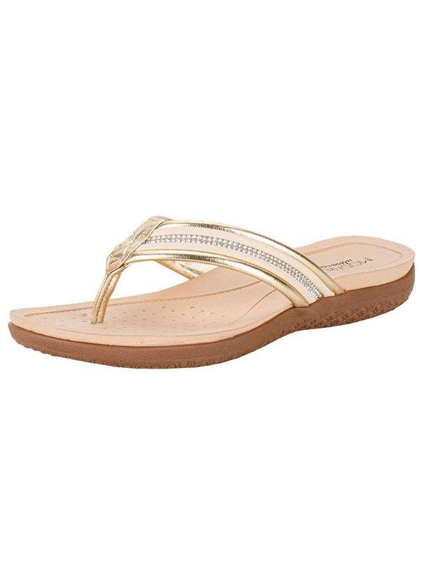Modare - Tamanco Feminino Flat Modare 7125248 - Ouro