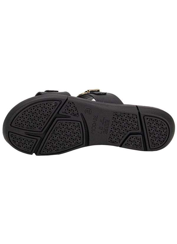 Modare - Tamanco Feminino Flat Modare 7142142 Preto/Bege 4