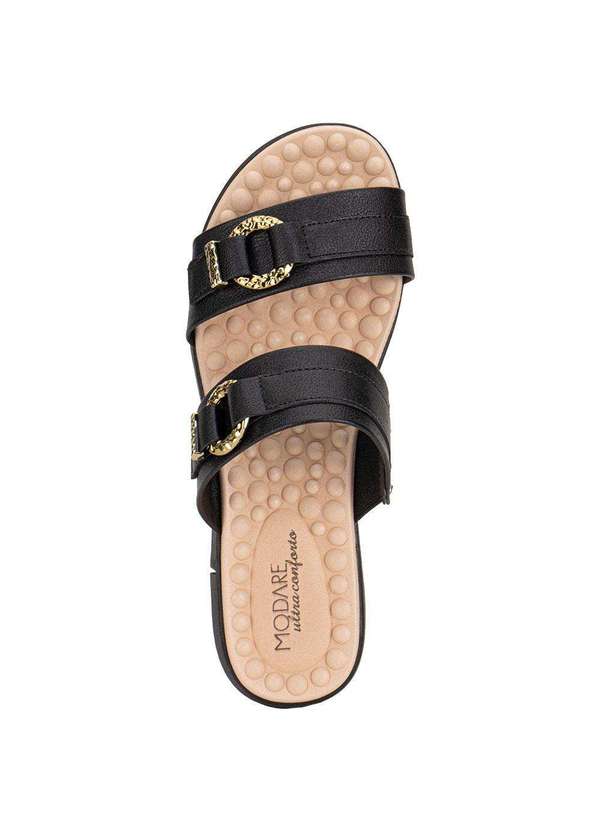 Modare - Tamanco Feminino Flat Modare 7142142 Preto/Bege 5