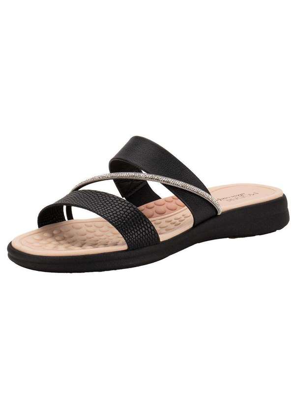 Modare - Tamanco Feminino Flat Modare 7174115 - Preto/Croco