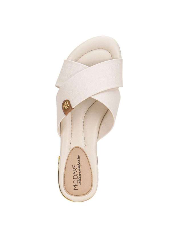 Modare - Tamanco Feminino Flat Modare 7217100 Marfim 5