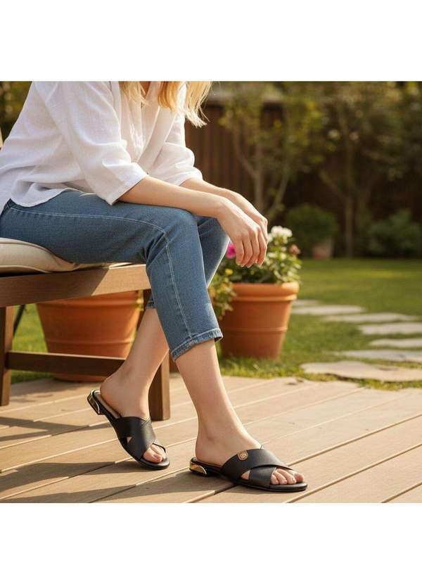 Modare - Tamanco Feminino Flat Modare 7217100 Preto 2