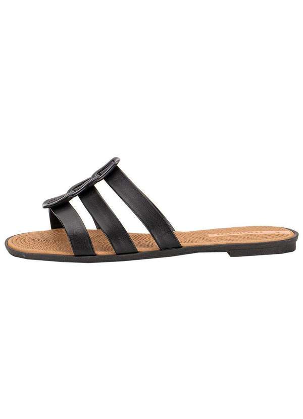 Moleca - Tamanco Feminino Flat Moleca 5297566 - Preto 2