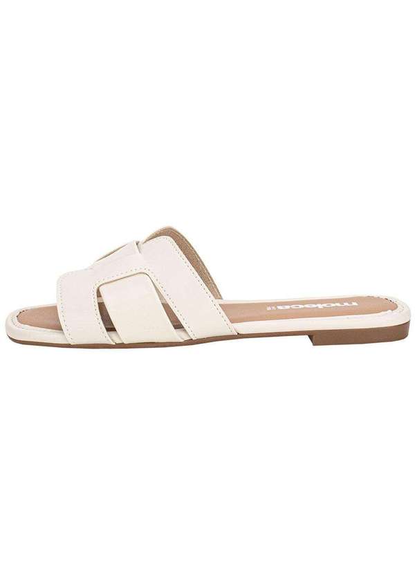 Moleca - Tamanco Feminino Flat Moleca 5435553 - Marfim 2