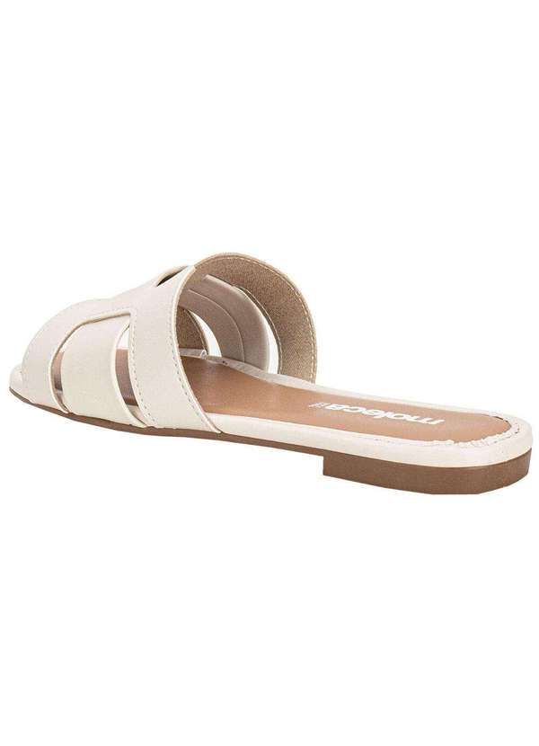 Moleca - Tamanco Feminino Flat Moleca 5435553 - Marfim 3