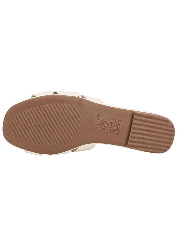Moleca - Tamanco Feminino Flat Moleca 5435553 - Marfim 4