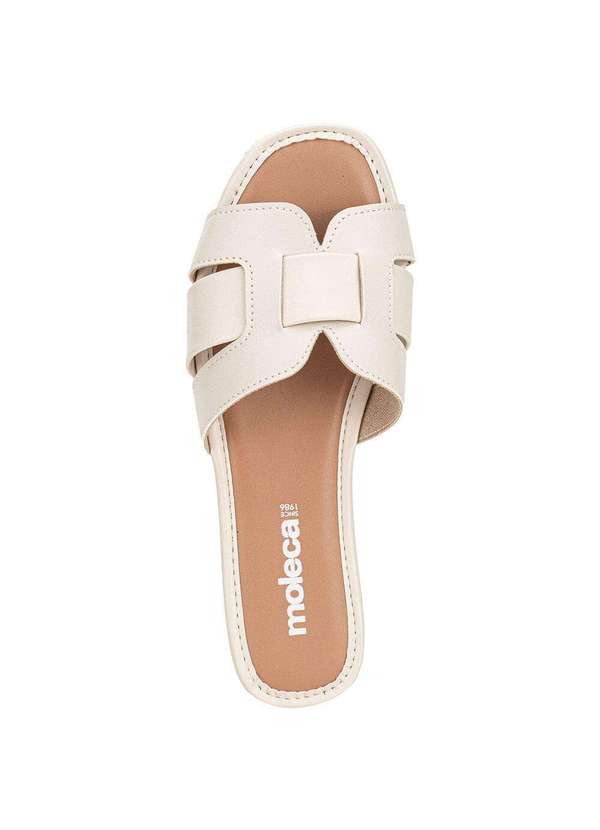 Moleca - Tamanco Feminino Flat Moleca 5435553 - Marfim 5