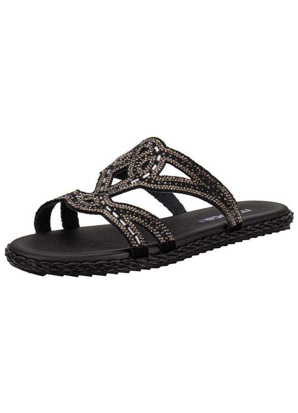 Moleca - Tamanco Feminino Flat Moleca 5452143 - Preto