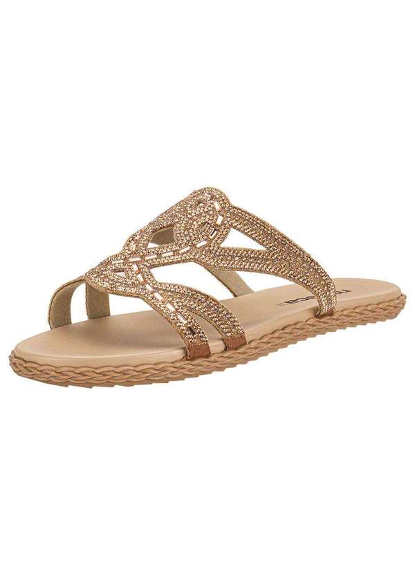 Moleca - Tamanco Feminino Flat Moleca 5452143 - Bronze