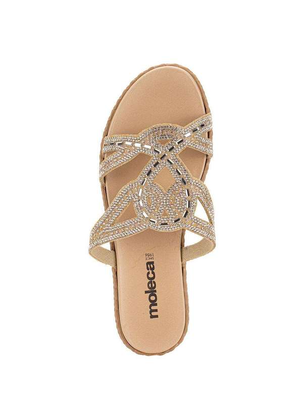 Moleca - Tamanco Feminino Flat Moleca 5452143 - Bege 5