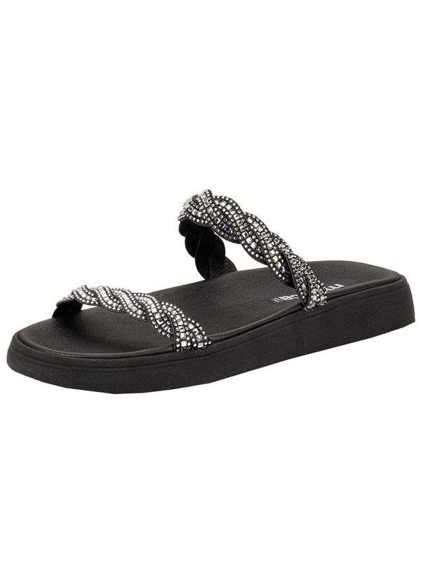 Moleca - Tamanco Feminino Flat Moleca 5469133 - Preto