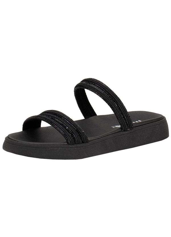 Moleca - Tamanco Feminino Flat Moleca 5469135 Preto