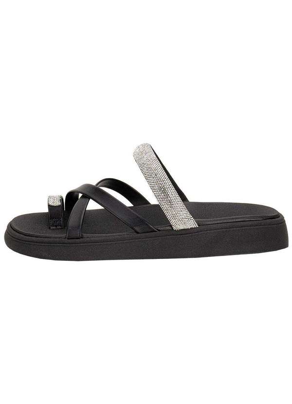 Moleca - Tamanco Feminino Flat Moleca 5469147 - Preto