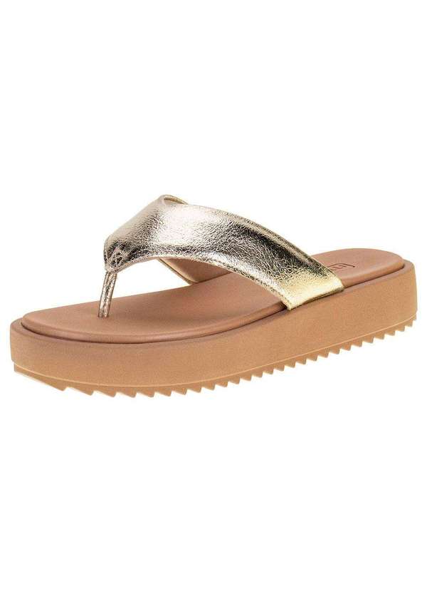 Moleca - Tamanco Feminino Flat Moleca - 5489100 - Ouro