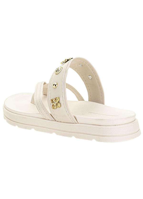 Moleca - Tamanco Feminino Flat Moleca 5490125 Branco/Off 3