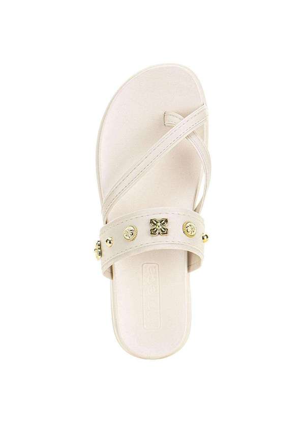 Moleca - Tamanco Feminino Flat Moleca 5490125 Branco/Off 5