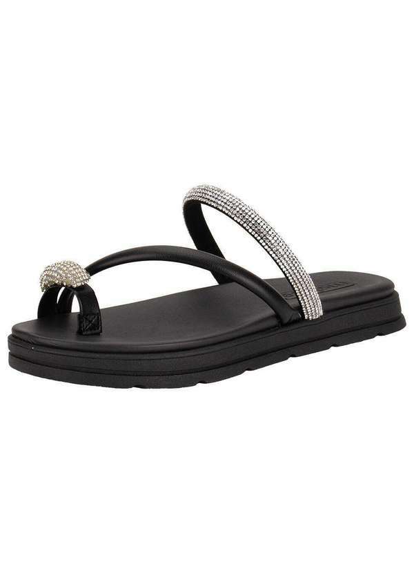 Moleca - Tamanco Feminino Flat Moleca 5490127 Preto